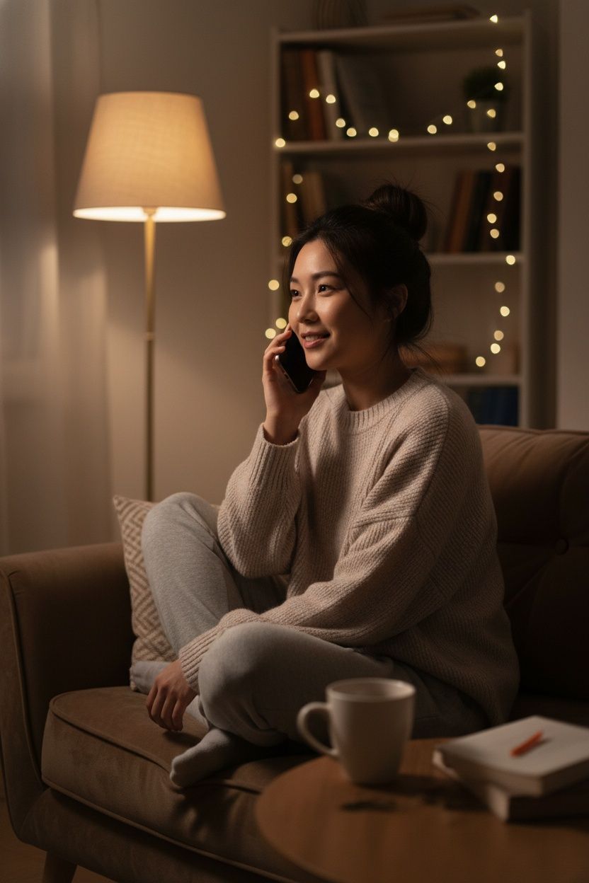 Asian single meeting someone special through a late-night asian chat line